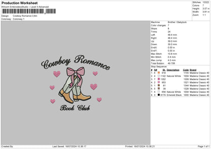 Boots Text 01 Embroidery File 6 sizes