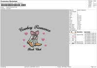 Boots Text 01 Embroidery File 6 sizes