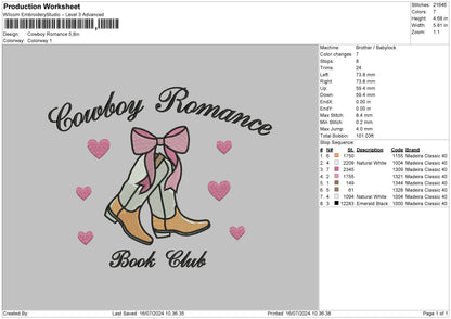 Boots Text 01 Embroidery File 6 sizes