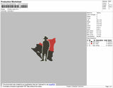 Cowboy Map Embroidery File 6 size