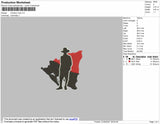 Cowboy Map Embroidery File 6 size