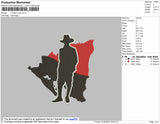 Cowboy Map Embroidery File 6 size