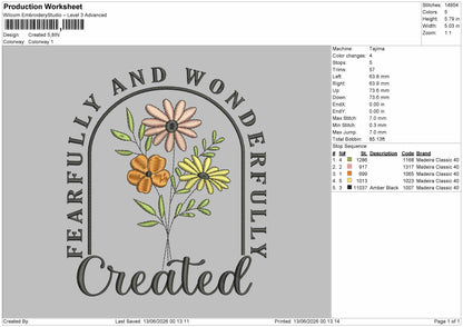 Createdtext Embroidery Machine Design File 6 sizes