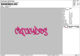 Criticadostext Embroidery File 6 sizes