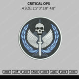 Critical Ops Embroidery File 4 size