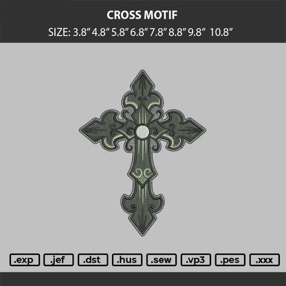 Cross motif Embroidery DMachine Design File