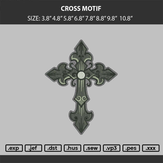 Cross motif Embroidery DMachine Design File