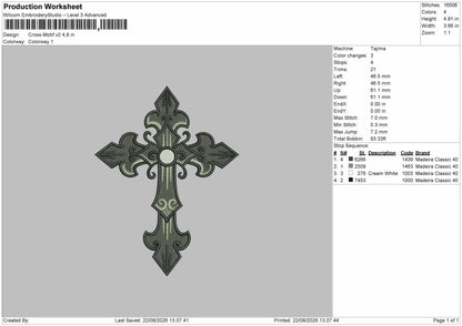 Cross Pattern v2 Embroidery Machine Design File 6 sizes