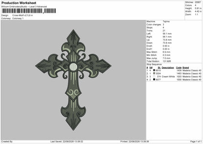 Cross Pattern v2 Embroidery Machine Design File 6 sizes
