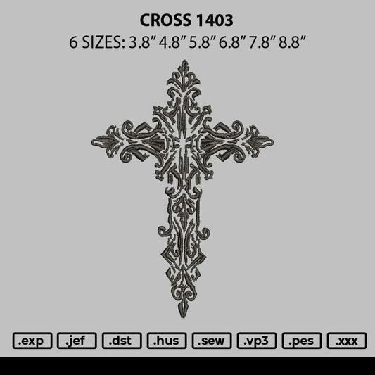Cross 1403 Embroidery File 6 sizes