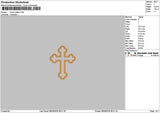 Cross Outline  Embroidery Machine Design File
