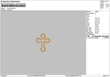 Cross Outline  Embroidery Machine Design File