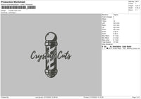 Crystal Cuts Embroiery File 5 sizes