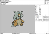 Cubone Embroidery File 6 sizes