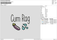 Cumrag Embroidery File 6 sizes