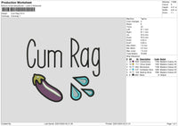 Cumrag Embroidery File 6 sizes