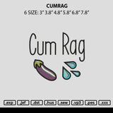 Cumrag Embroidery File 6 sizes