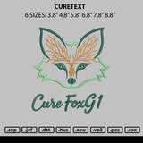 Curetext Embroidery File 6 sizes