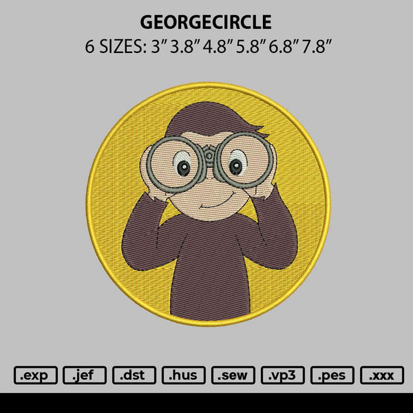 Georgecircle Embroidery File 6 sizes