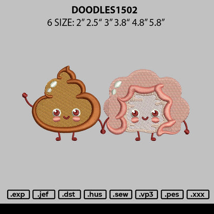 Doodles1502 Embroidery File 6 sizes