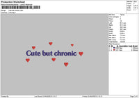 Cute Text 0104 Embroidery File 6 sizes
