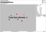 Cute Text 0104 Embroidery File 6 sizes