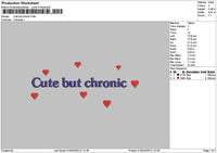 Cute Text 0104 Embroidery File 6 sizes