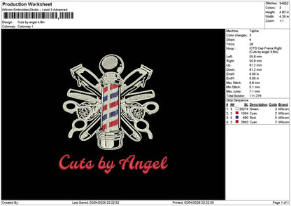 Cutstext 0204 Embroidery File 6 sizes