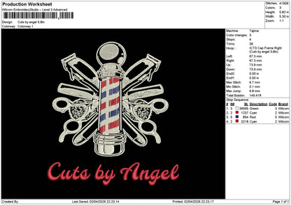 Cutstext 0204 Embroidery File 6 sizes