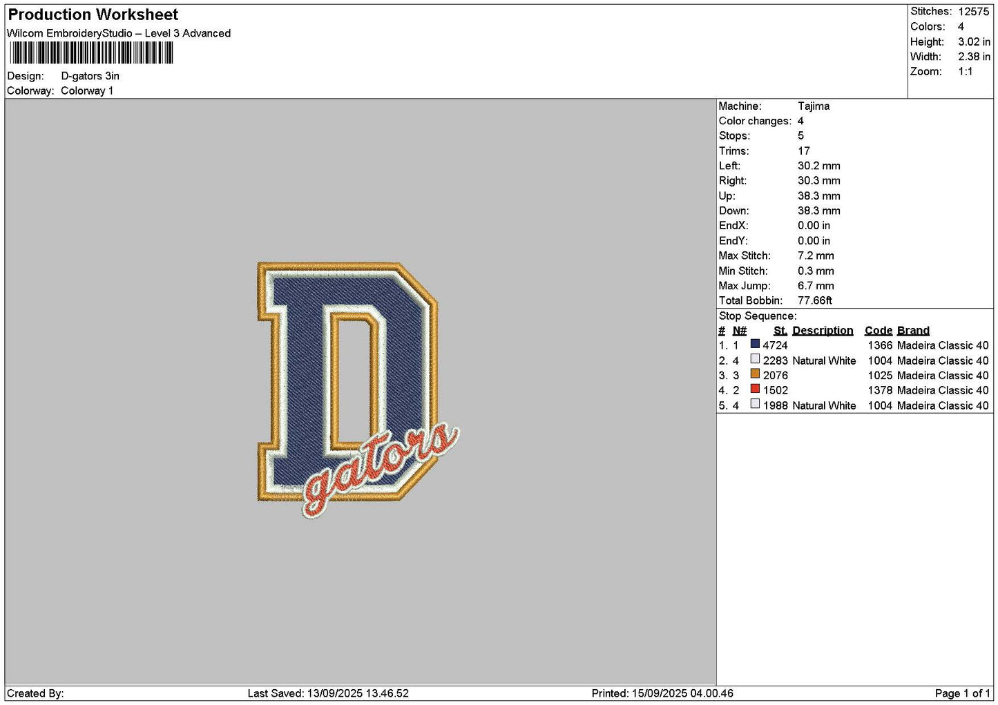 Goterstext Embroidery File 6 sizes