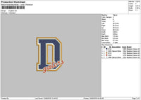 Goterstext Embroidery File 6 sizes