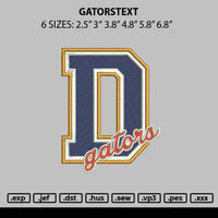 Goterstext Embroidery File 6 sizes