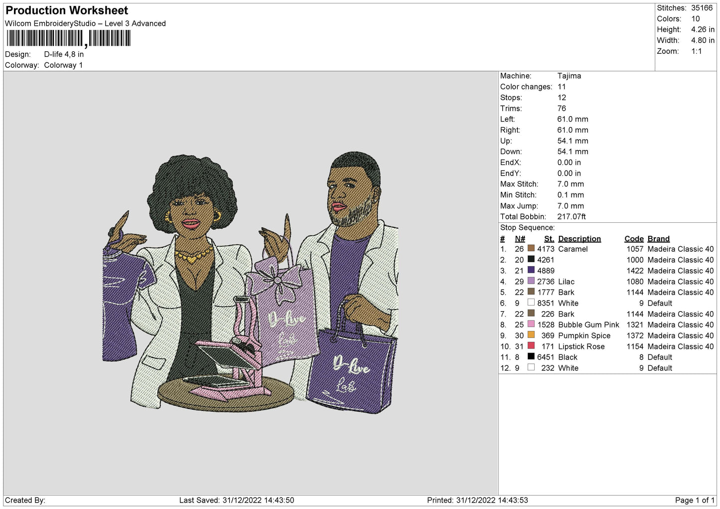 Dlife Embroidery File 6 sizes