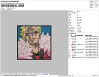 Doflamingo Embroidery File 4 size
