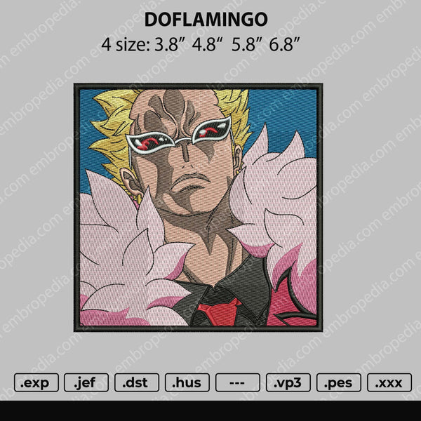 Doflamingo Embroidery File 4 size