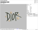 DiorFlower Embroidery File 4 size
