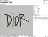 DiorFlower Embroidery File 4 size
