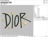DiorFlower Embroidery File 4 size