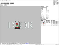 D1or Rose Rvs Embroidery File 4 size