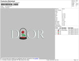 D1or Rose Rvs Embroidery File 4 size