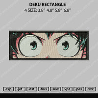 Deku Rectangle Embroidery File 4 size