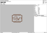 Datext V1 Embroidery File 6 sizes