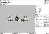 Ghosts 0110 Embroidery File 6 sizes
