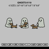 Ghosts 0110 Embroidery File 6 sizes