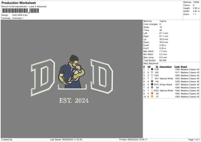 Dad 0509 Embroidery File 6 sizes