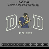 Dad 0509 Embroidery File 6 sizes