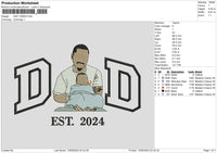 Dad 1306 Embroidery File 6 sizes