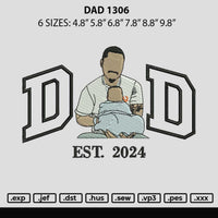 Dad 1306 Embroidery File 6 sizes