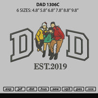 Dad 1306 Embroidery File 6 sizes