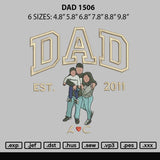 Dad 1506 Embroidery File 6 sizes